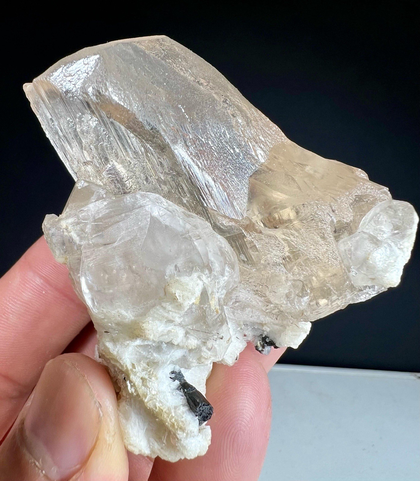 155 Gram Terminated Eye Clean Topaz Etched Topaz Huge Crystal From Skardu @PAK