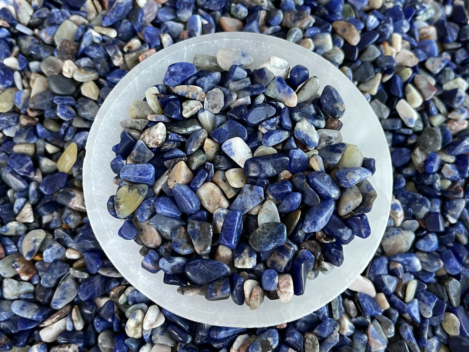 Grade A++ Sodalite Semi Tumbled Gemstone Mini Chips 6 -12mm,Wholesale Bulk Lot