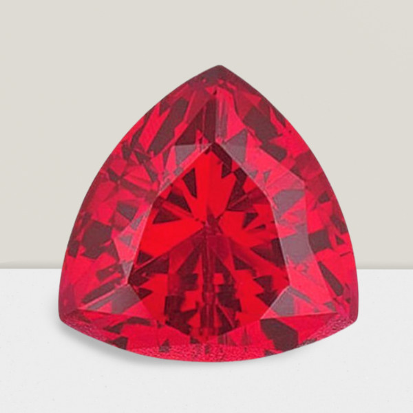 Ruby Trillion Cut Gemstone 0.60 Cts – 6 mm AAA+ Loose Gem