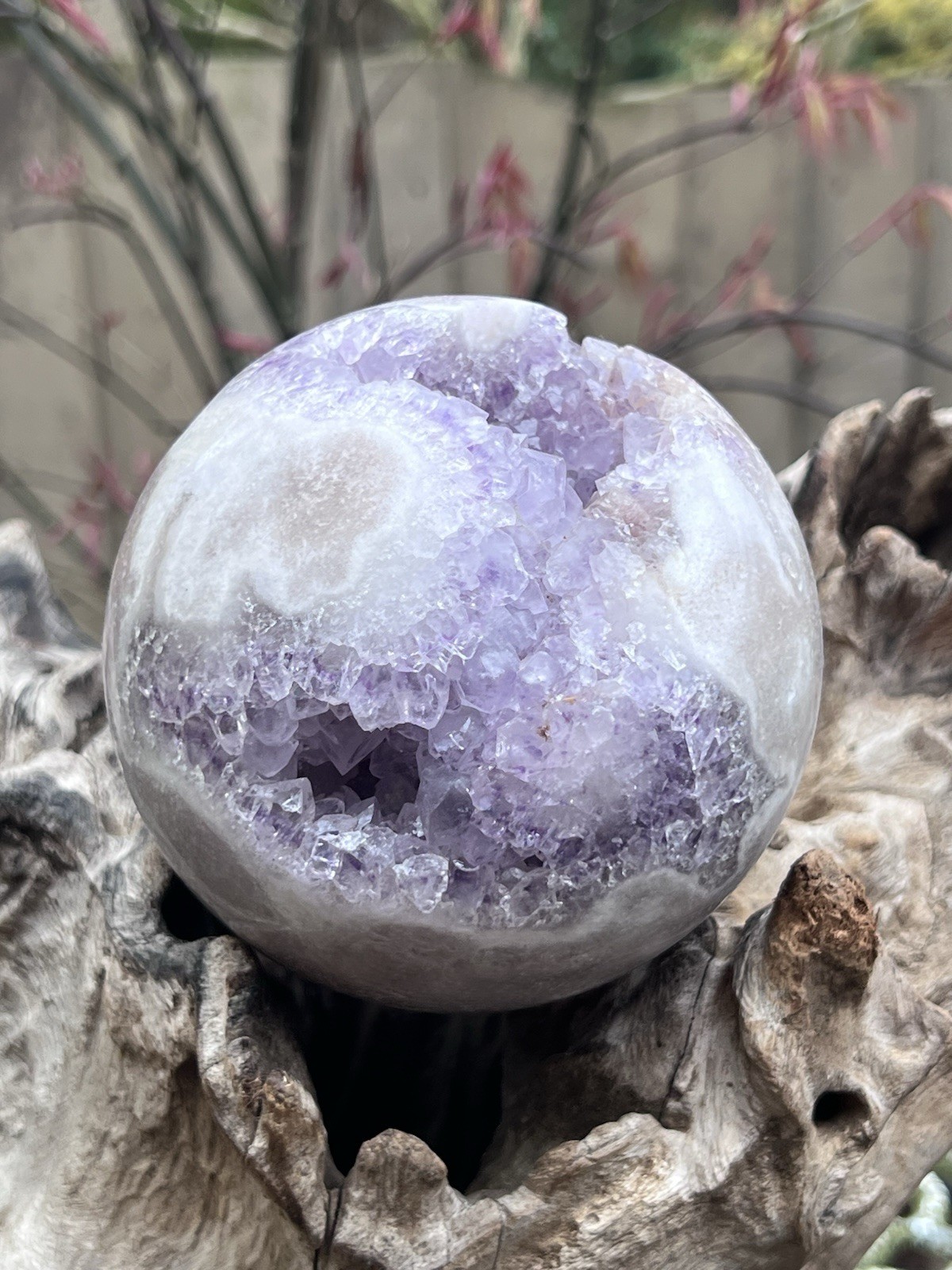 Pink Amethyst Crystal Ball Druzy Brazilian Large 1511g AAA+ 110mm 29