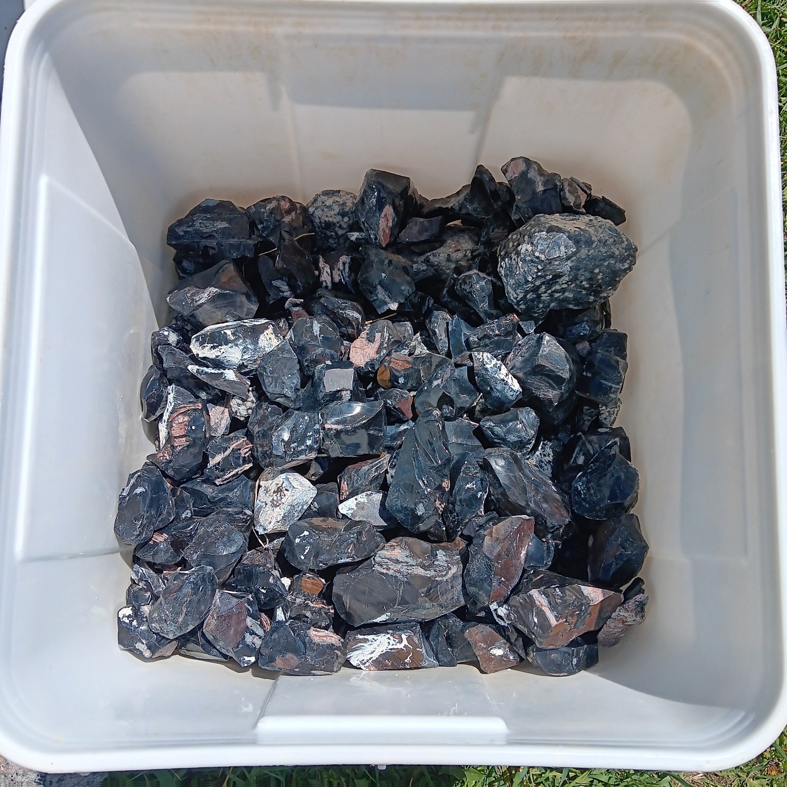 10 Lbs Lot Of Obsidian, Snowflake, Gold Sheen, And More
