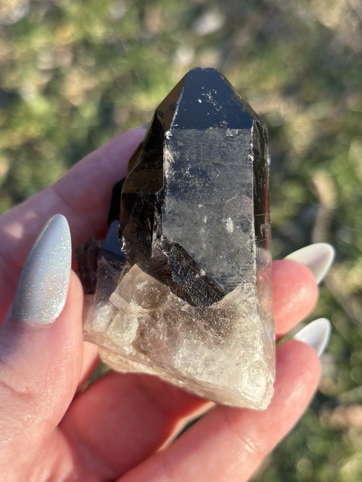 Smoky Quartz Crystal Cluster- Natural 2.7” Raw Smoky Quartz Crystal Specimen