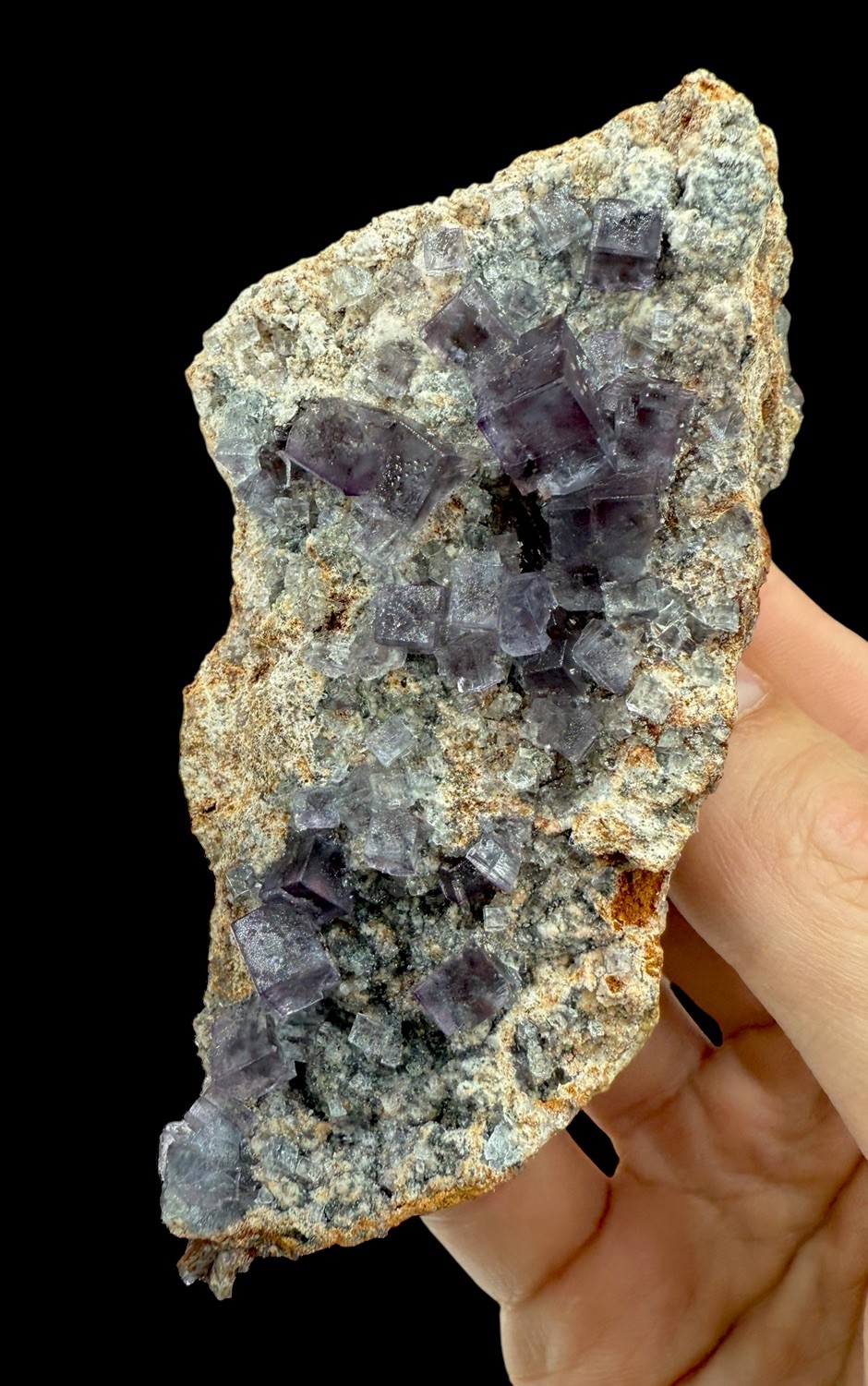 Purple Fluorite Crystals : Soureza Mine . Legrena Valley . Attica , Greece 🇬🇷