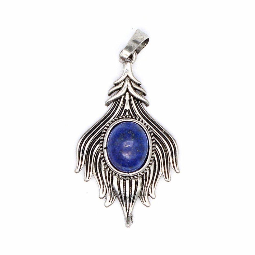 Vintage Fox Tail Charm Pendant Crystal Stone DIY HandCarved Fashion Jewelry Gift