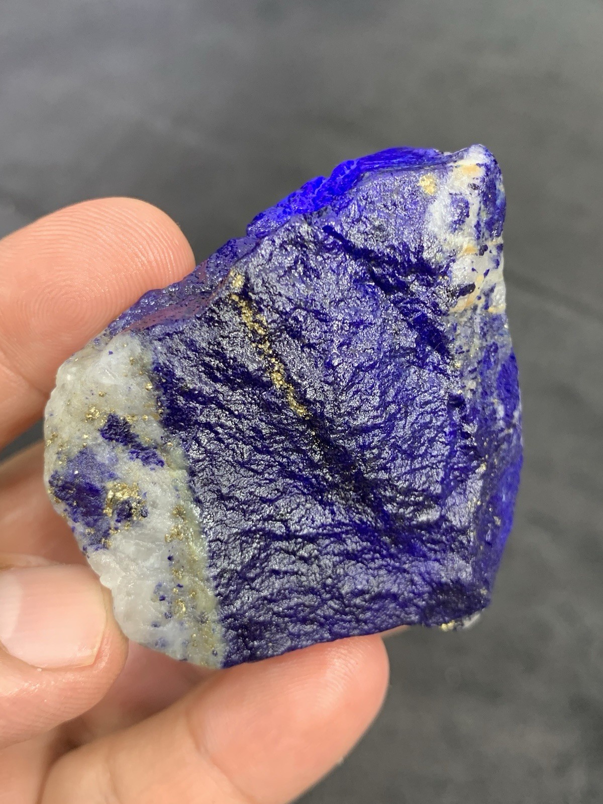 Lapis Lazuli Chakra Raw Mine Stone With Pyrite 76 Grams