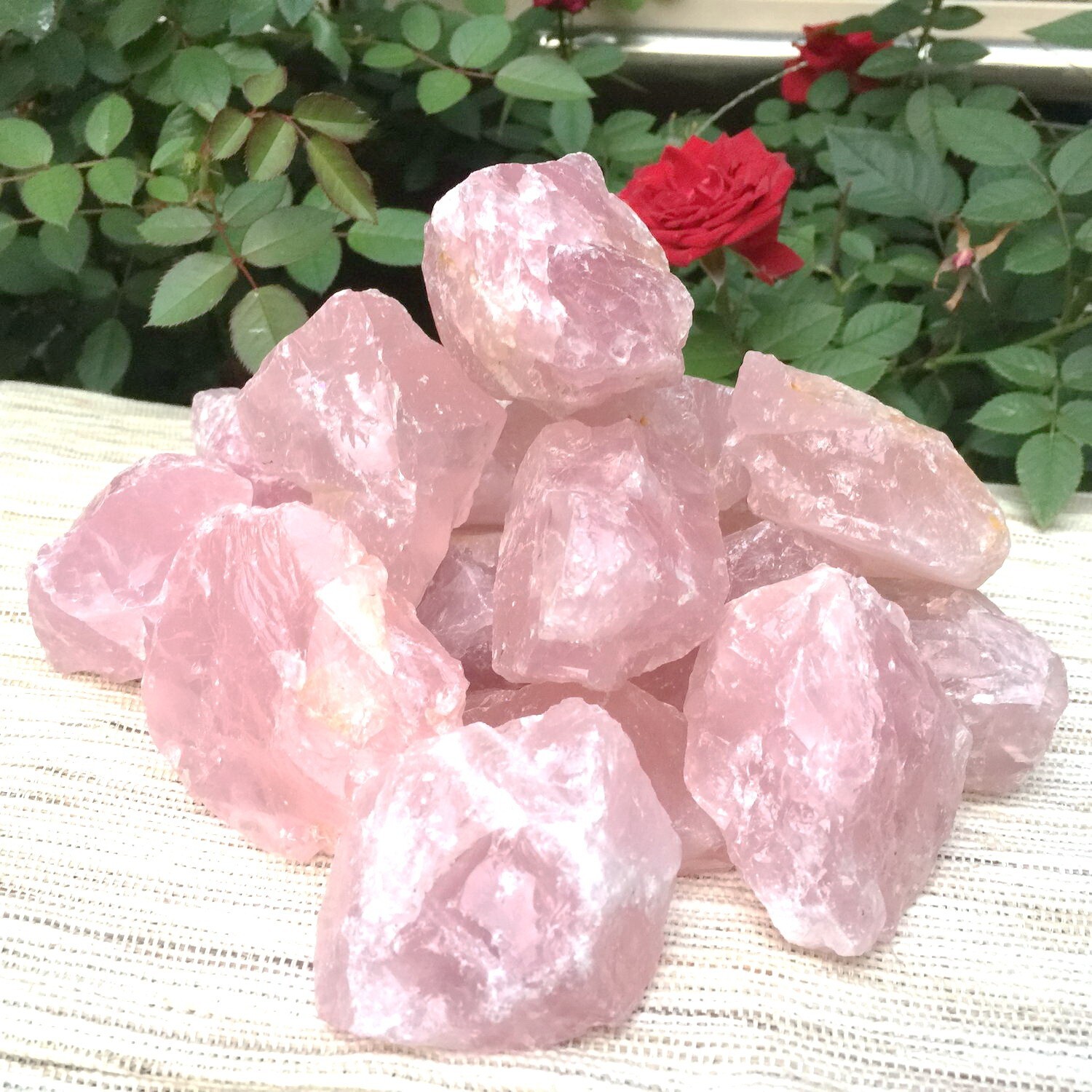 2 lb Large Rose Quartz Crystal Chunk Rough Natural Healing Lapidary Stone