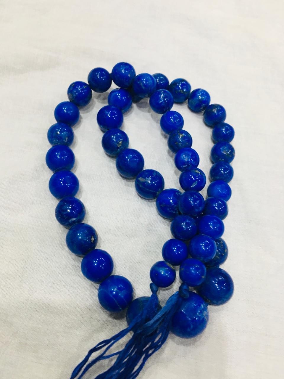 Lapis Lazuli Bead Necklace Blue Gemstone Jewelry Chakra Stone