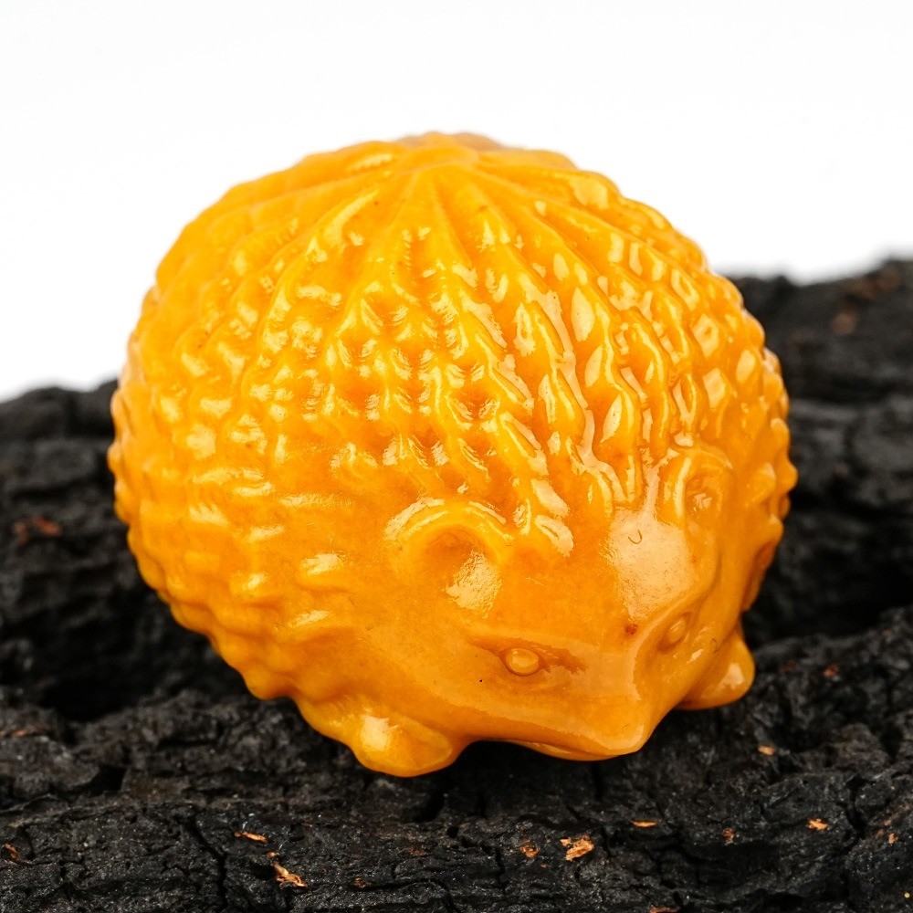 Natural Crystal Persimmon Carving Figurine Reiki Healingstone Home Energy Decor