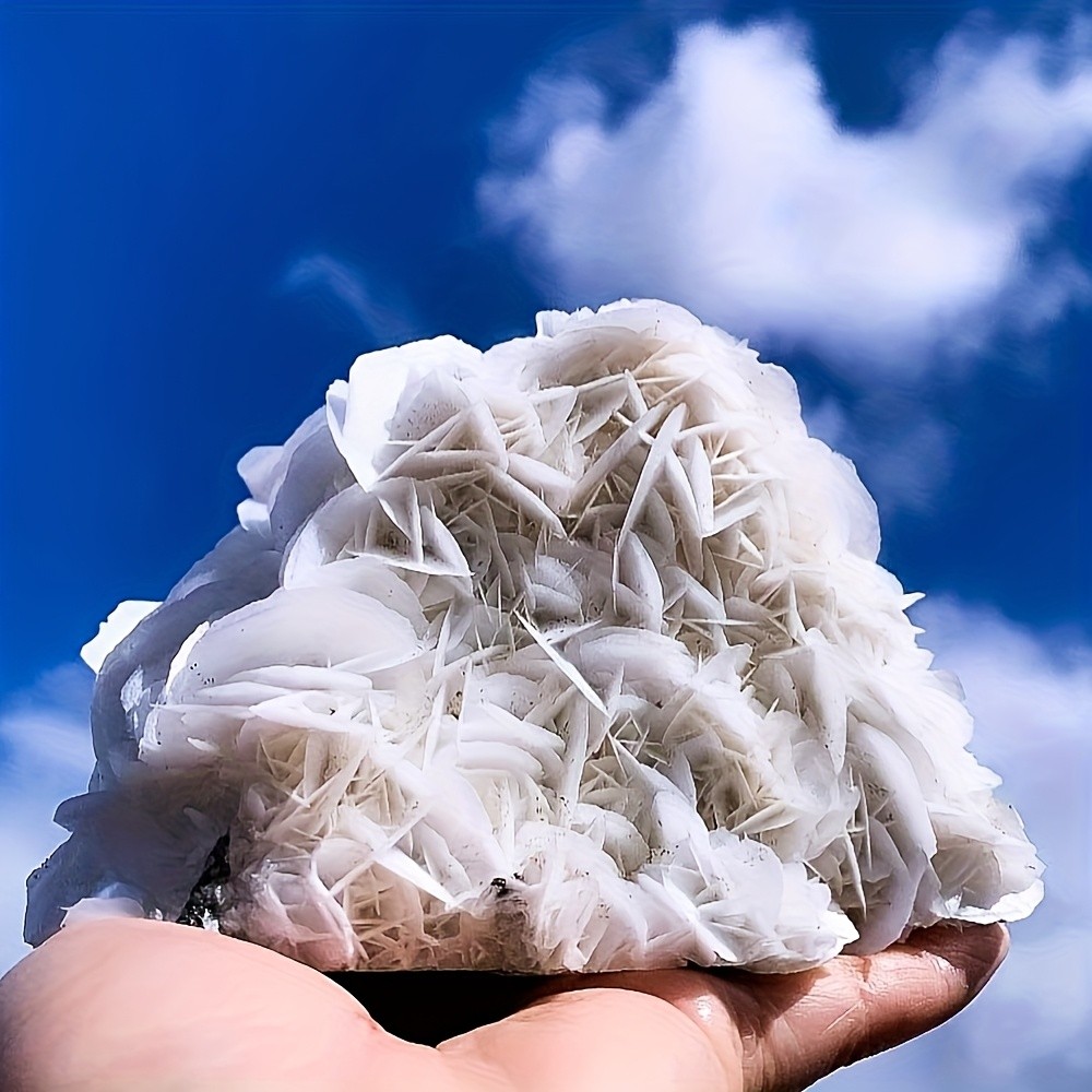 Random White Rose Calcite Mineral Crystal Display Speciman Healing Decor Gift