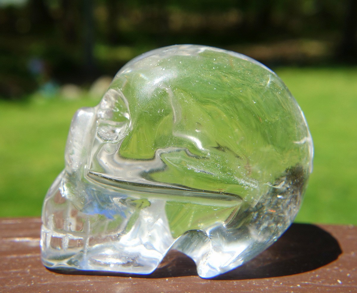 Quartz Crystal Skull Carving Super Clear