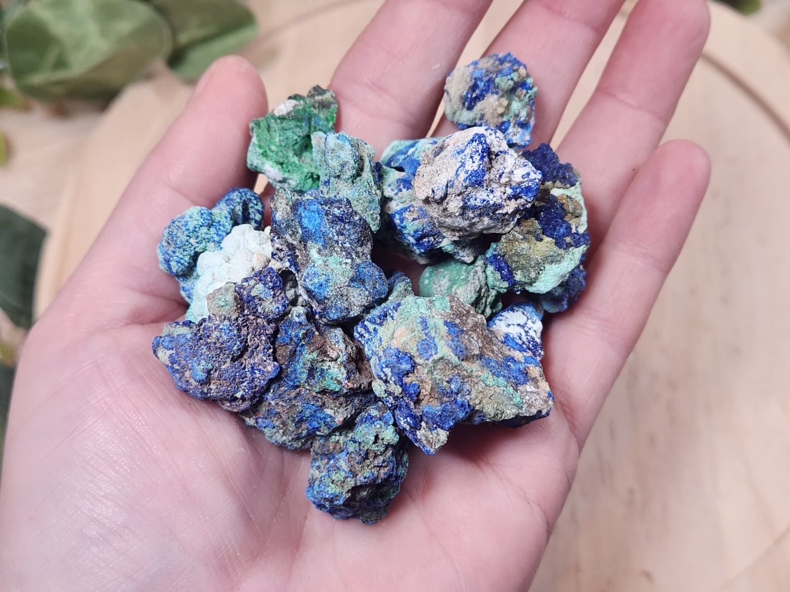 Azurite & Conichalcite Specimen Lot 104g Hilarion Mine Lavrion Greece Rare #I1