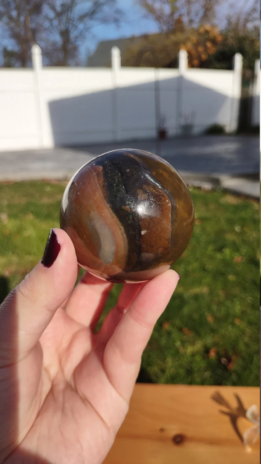 Fancy Jasper Sphere, The Supreme Nurturer Stone, Jasper Gemstone Crystal Heart