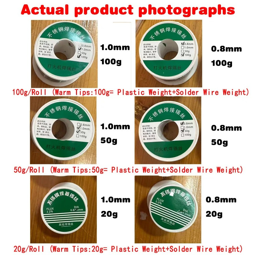 1pc Rosin Core Solder Wire 0.8mm/1.0mm 20g–50g-100g No-Clean Flux 2.0% – NEW