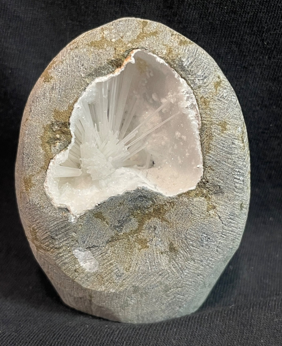 Scolecite bow in geode formation stunning specimen