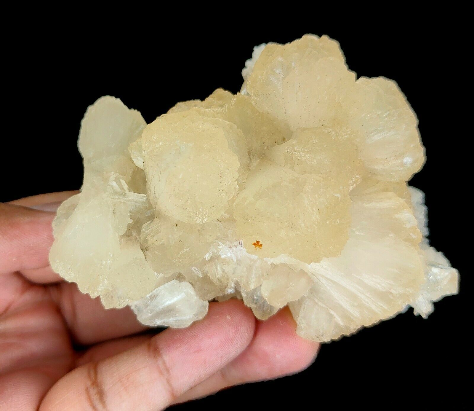 205g Natural Stilbite Cluster Mineral Specimen – India