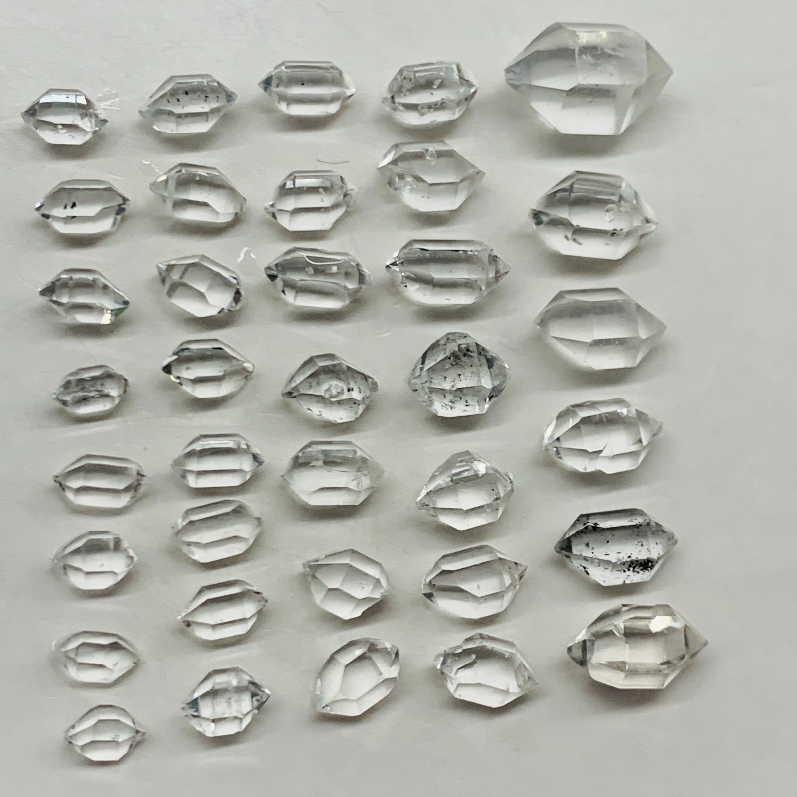 36PC small rare Herkimer diamond, quartz crystal, gemstone gift 20ct 5-11MM