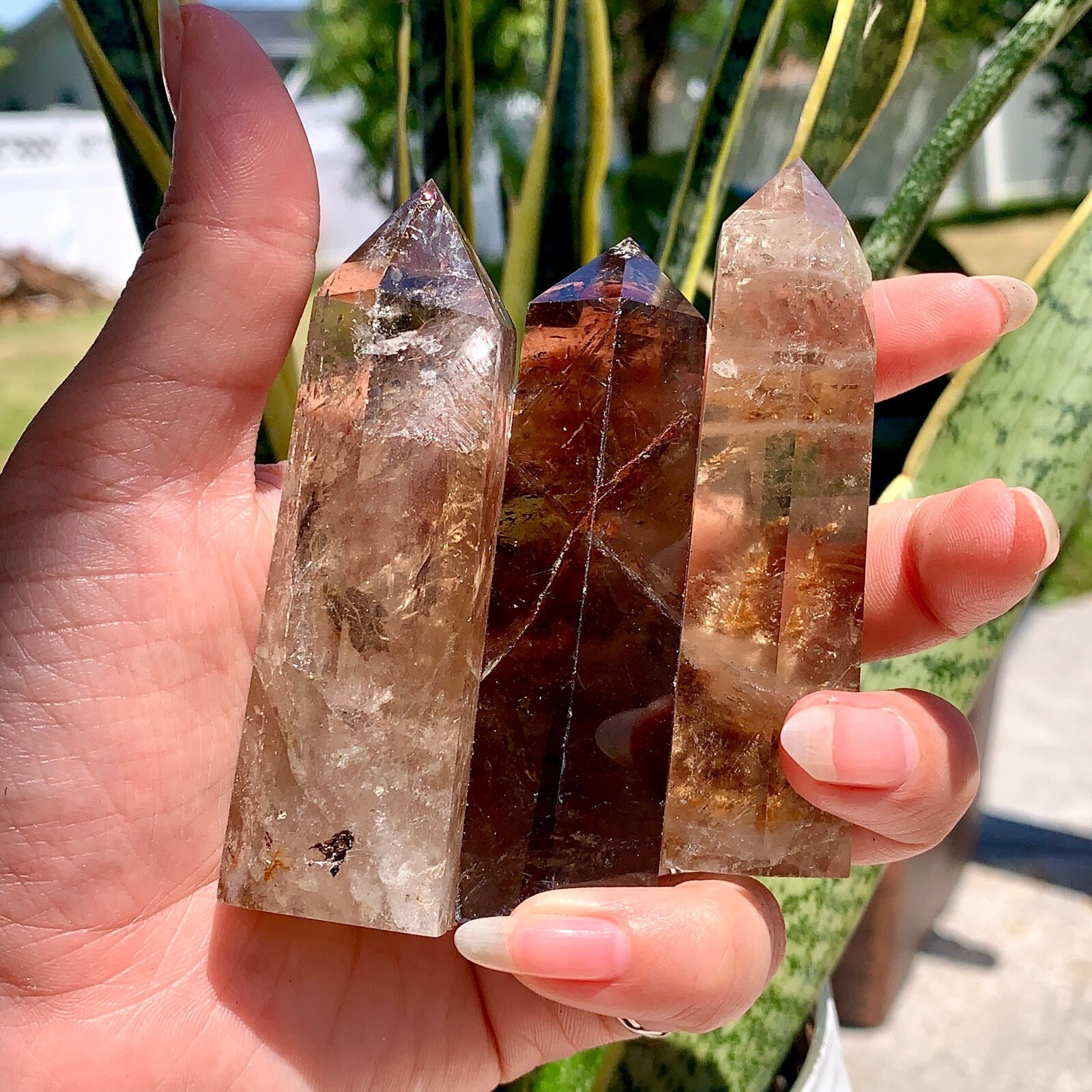 New Natural Smoky Quartz Polished Tower Point Obelisk Healing Mineral Specimens