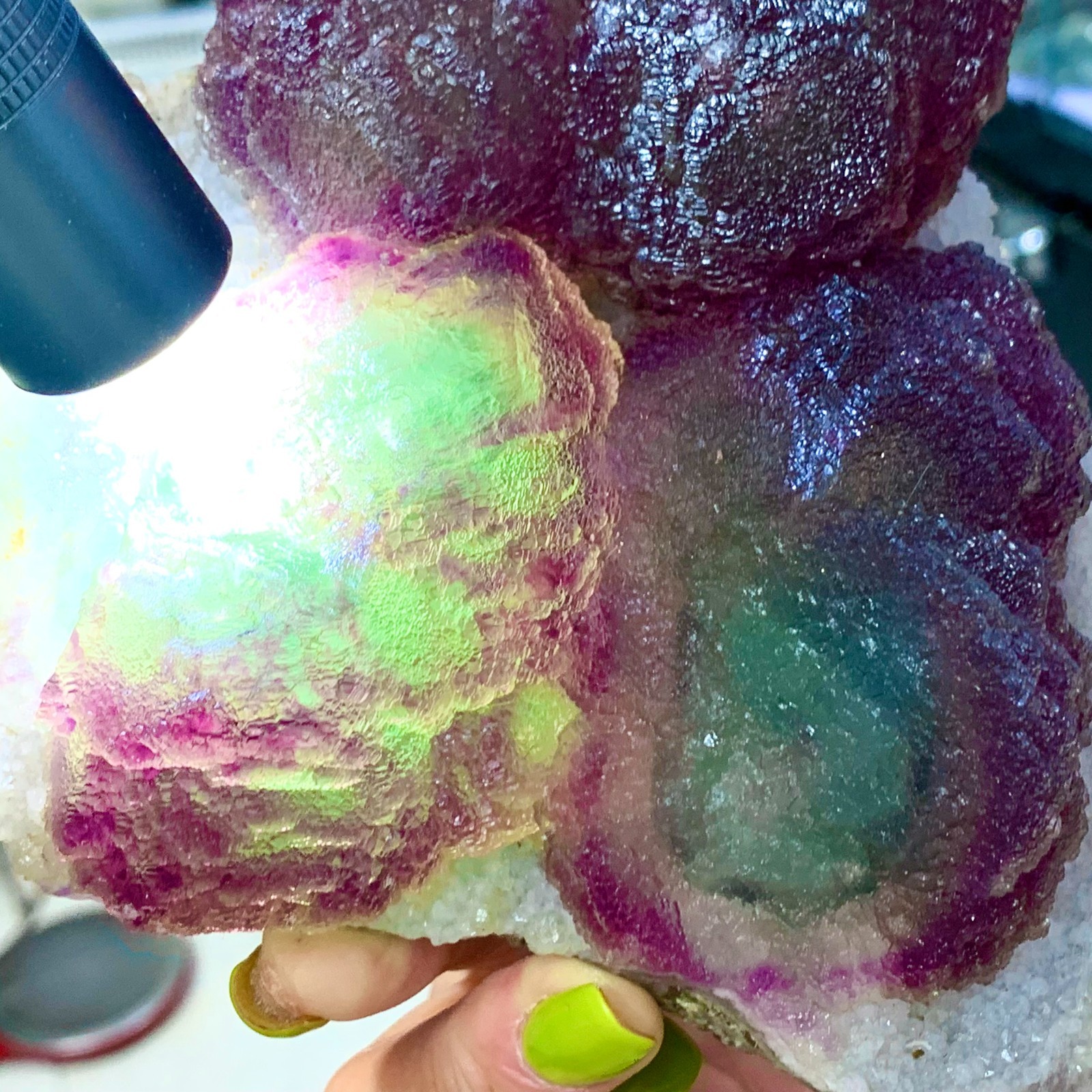 105G Rare transparent purple cubic fluorite mineral crystal sample/China