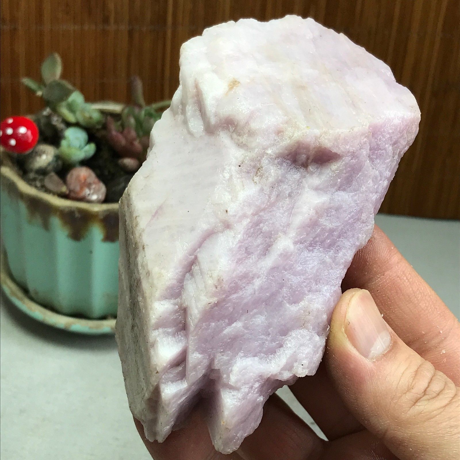 121-50-37mm NATURAL ROUGH KUNZITE PINK SPODUMENE CRYSTALS 400g A4602