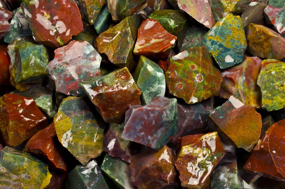 1/4 lb Fancy Jasper Rough Stones-Natural Crystal Mineral Rock Specimens Tumbling