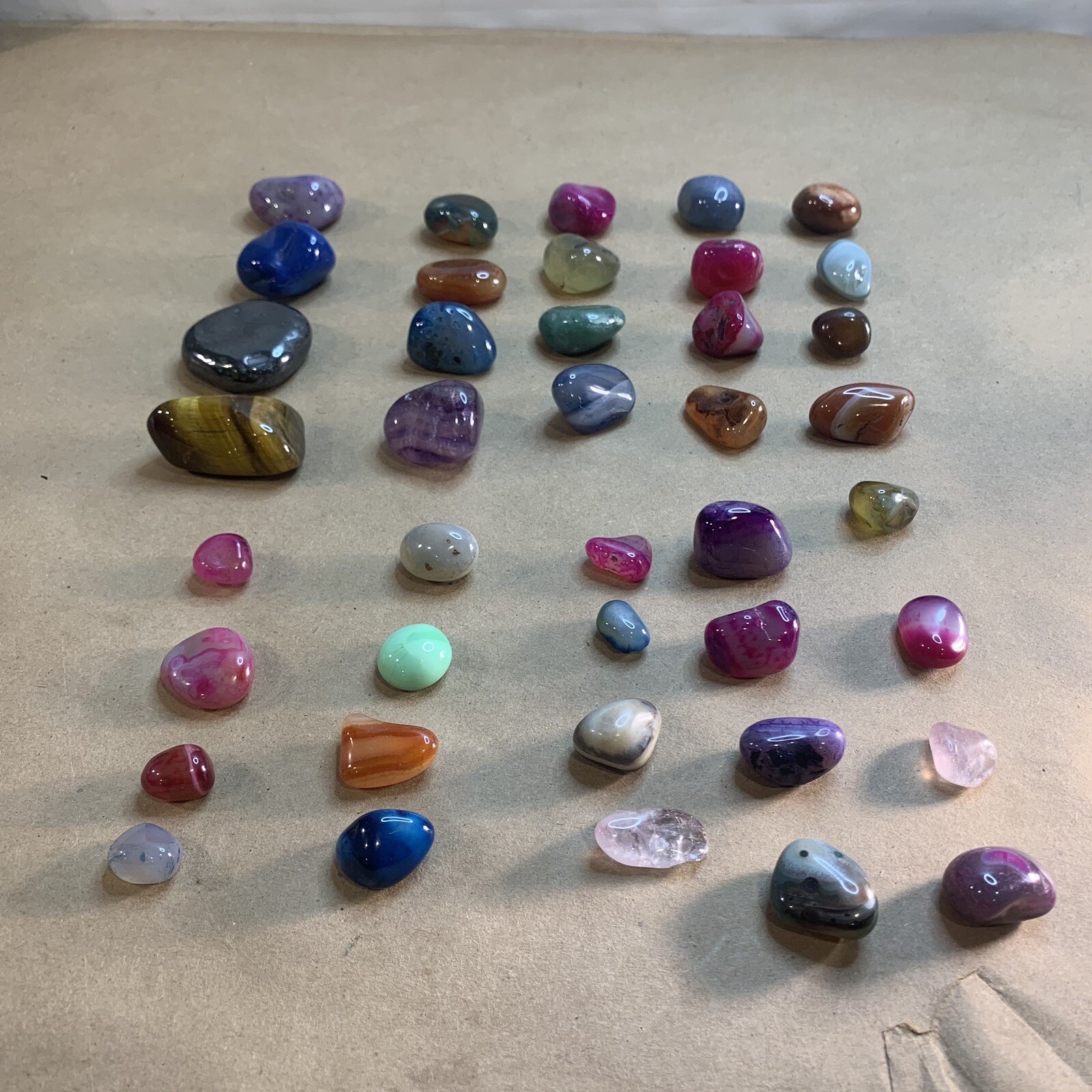 Assorted Multicolored Polished Crystals Stones 15oz