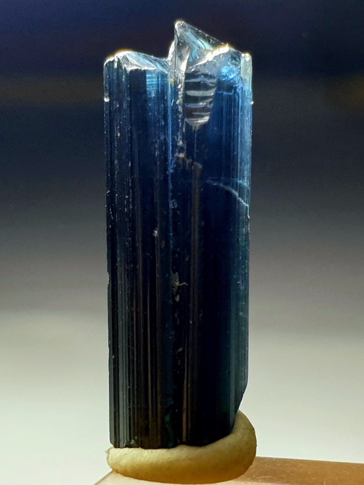 Dark Blue Indicolite Black Table unterminated Tourmaline Crystal From Afg