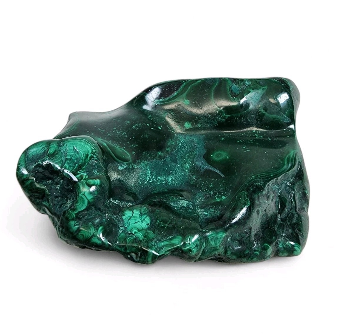 Malachite Polished Stone from the Congo 382.1 grams.
