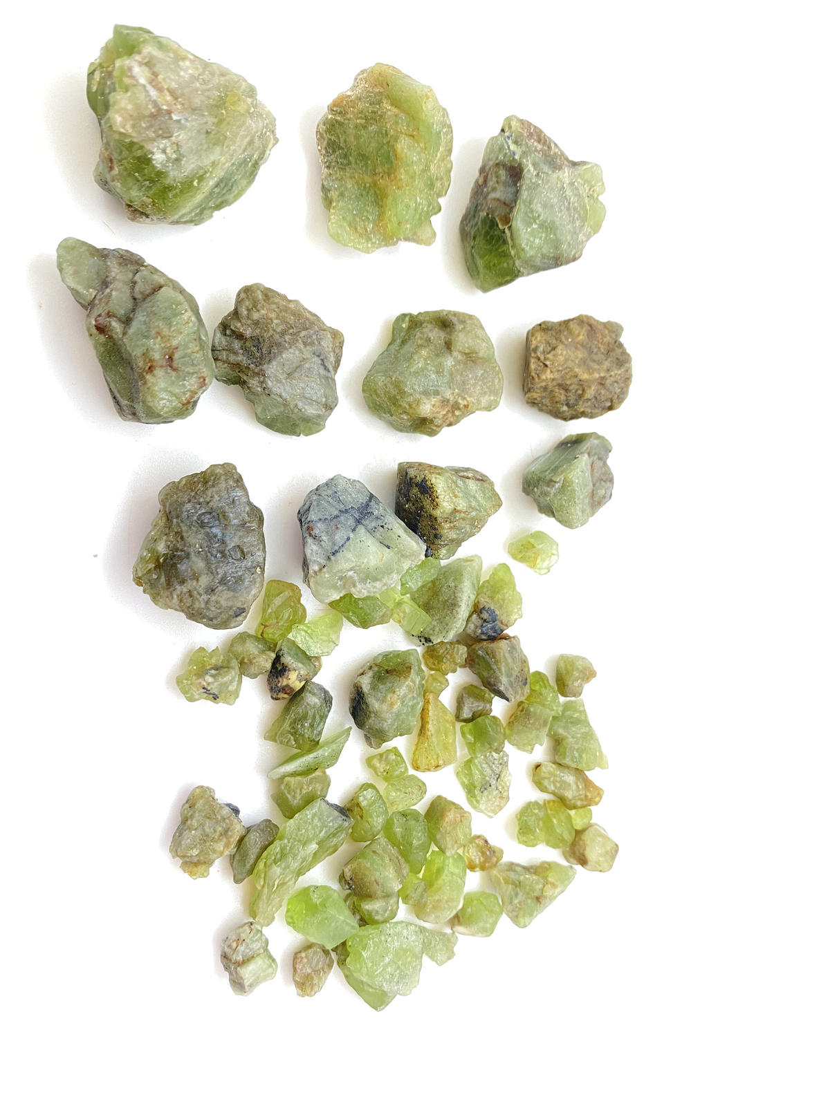 Raw Peridot Stone (1 to 55 gram) Natural Rough Peridot Crystal from Pakistan