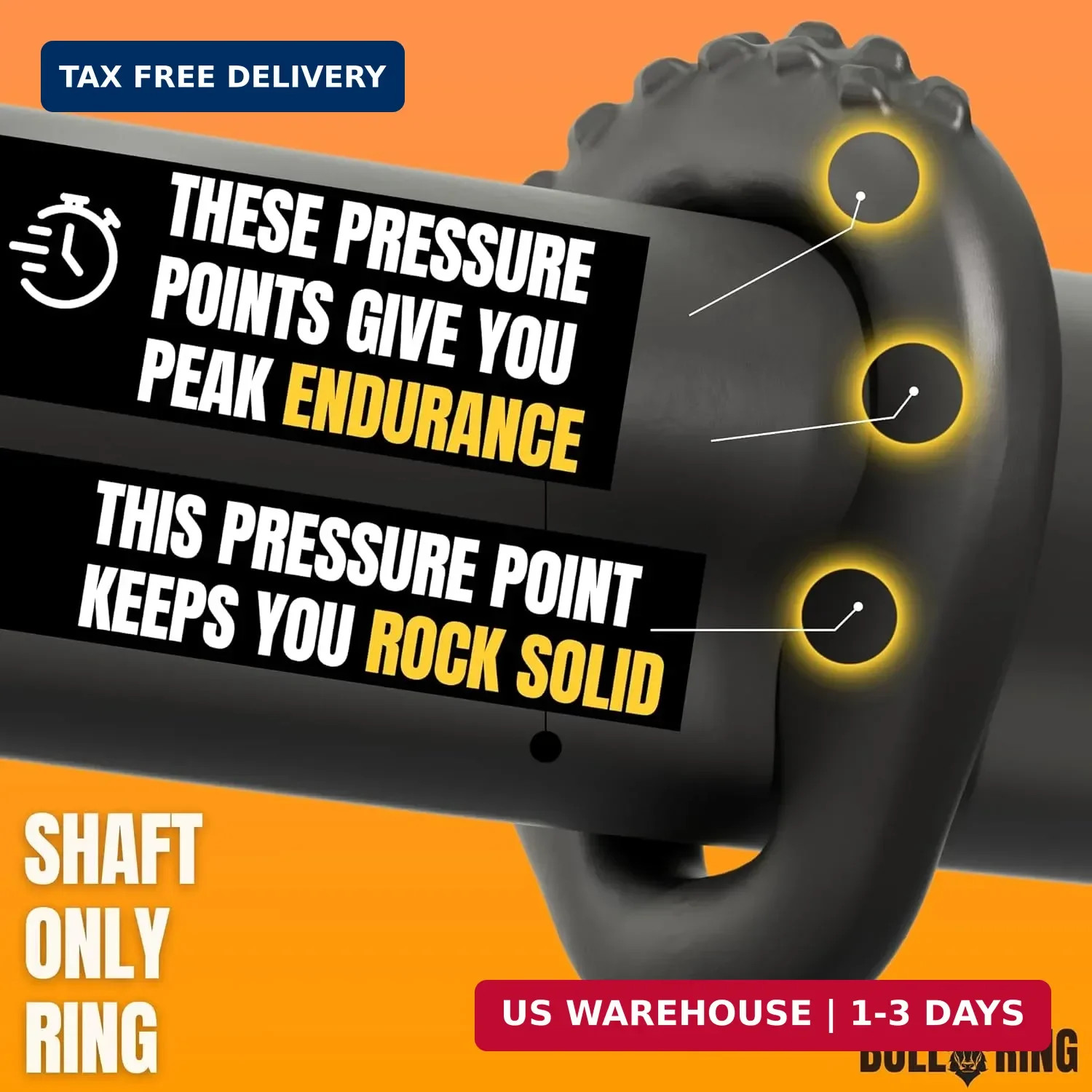 BULLRING 4 Pack Rock Solid Performance & MAX Stamina- 6 Pressure Points for Stay