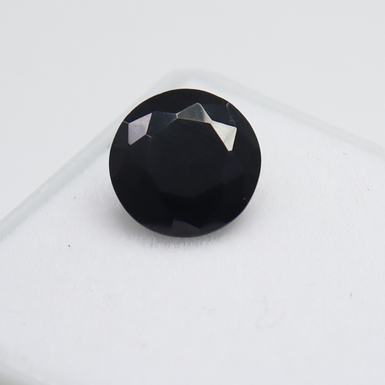 3.10 Natural Super Fine Black Round Cut Onyx GGI Certified Loose Gemstone