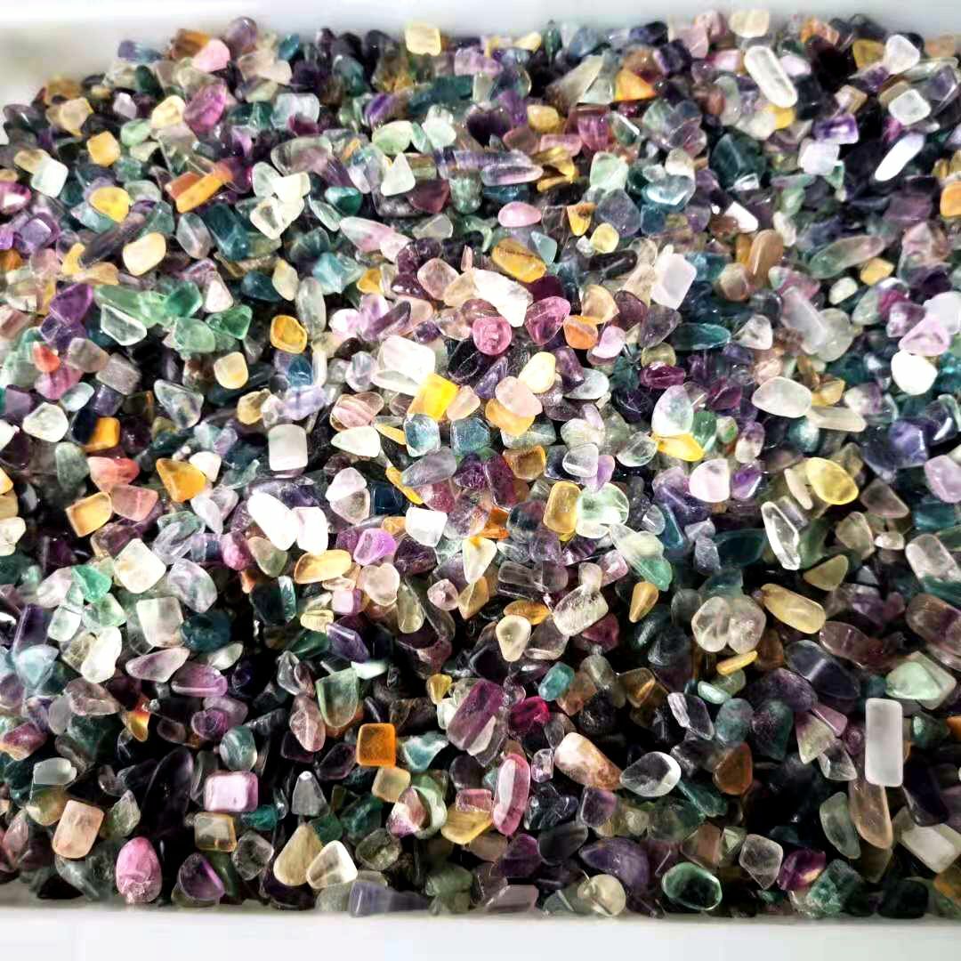 100g+ Natural Colored fluorite Quartz Crystal Stone Specimen Gravel Tumbled