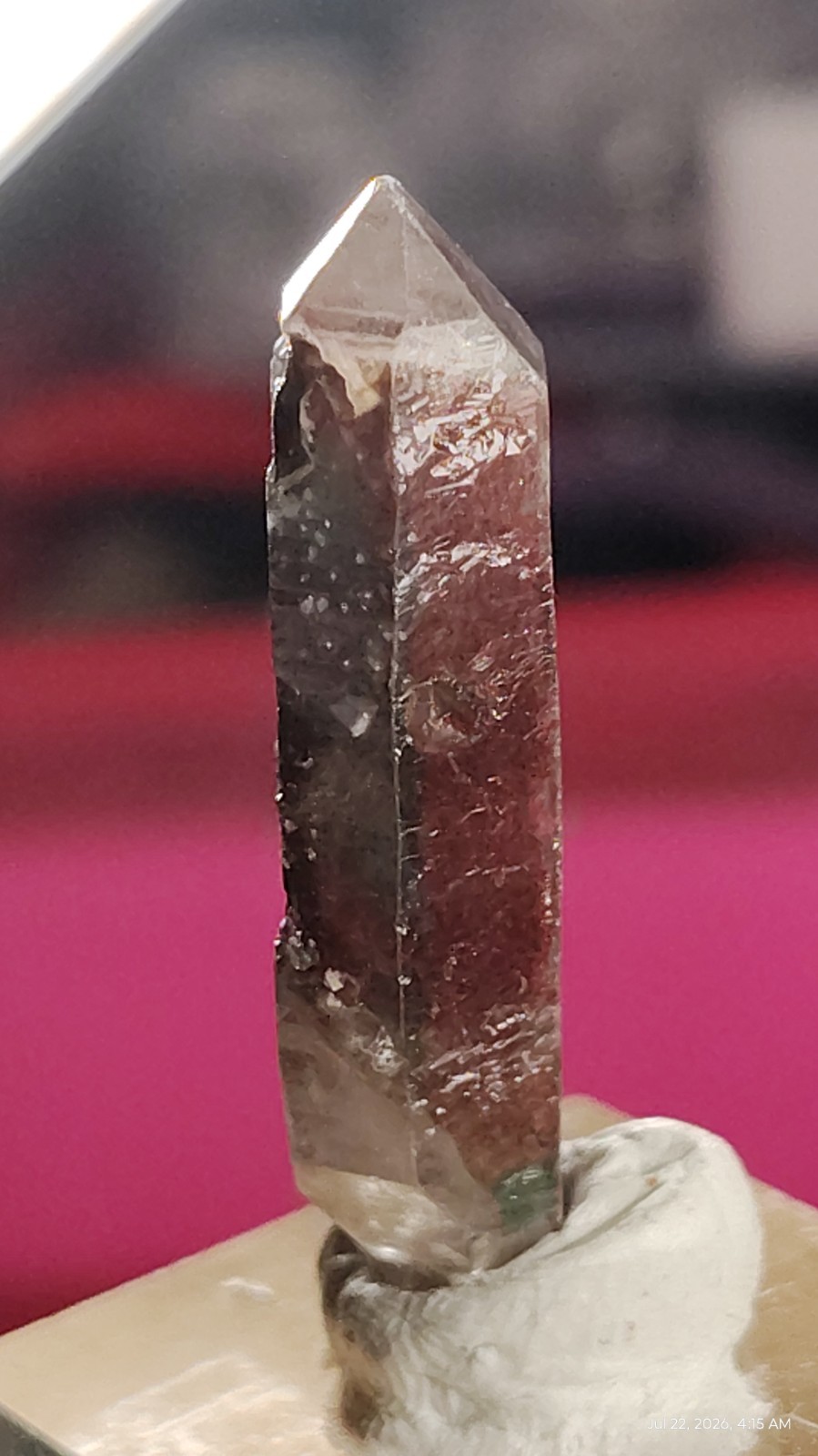 35mm Tabular Double Terminated Quartz Crystal DT Phantom Hematite Meigu China