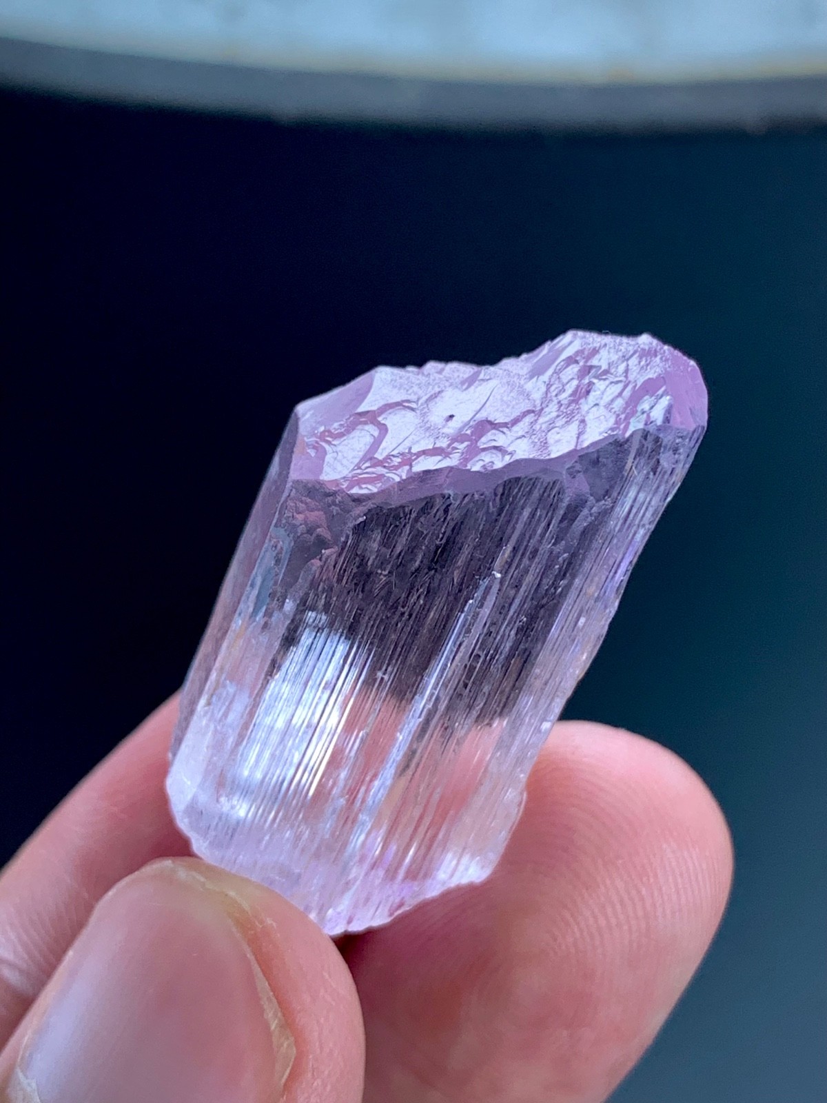 Natural Etched Pink Kunzite Crystal from Afghanistan (69 carat)