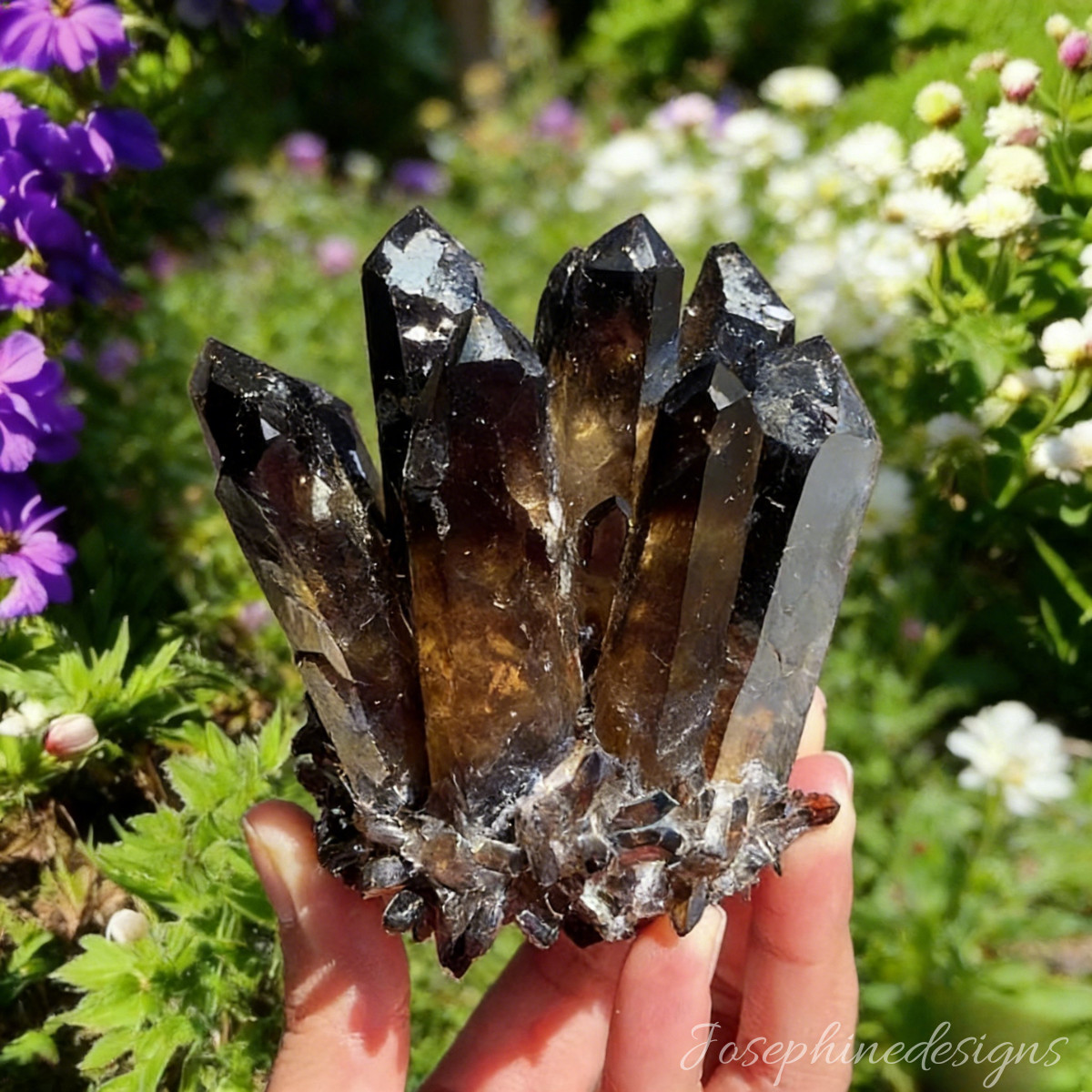 400g Natural Smoky Quartz Crystal Cluster Healing Reiki Stone Statement Piece