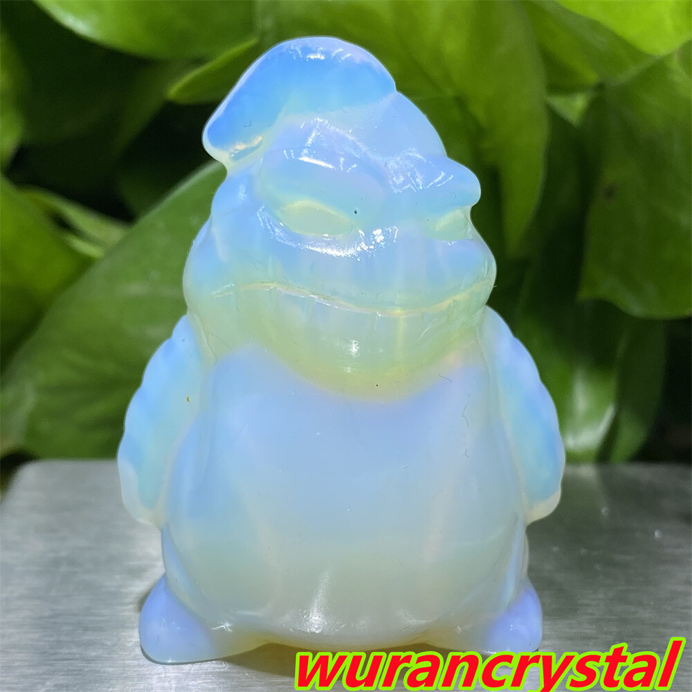 Top Opalite Oogie Boogie Skull Crystal Carved point Christma Halloween gift 1pc