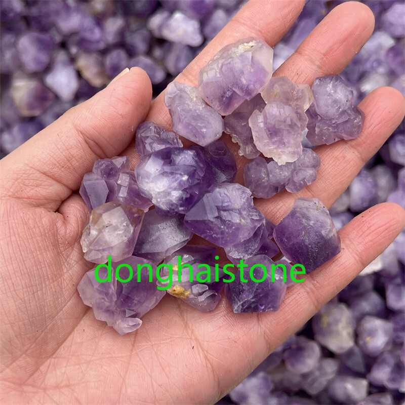 A+ 50g Natural Amethyst Rough Quartz Crystal Mineral Specimens Reiki Healing