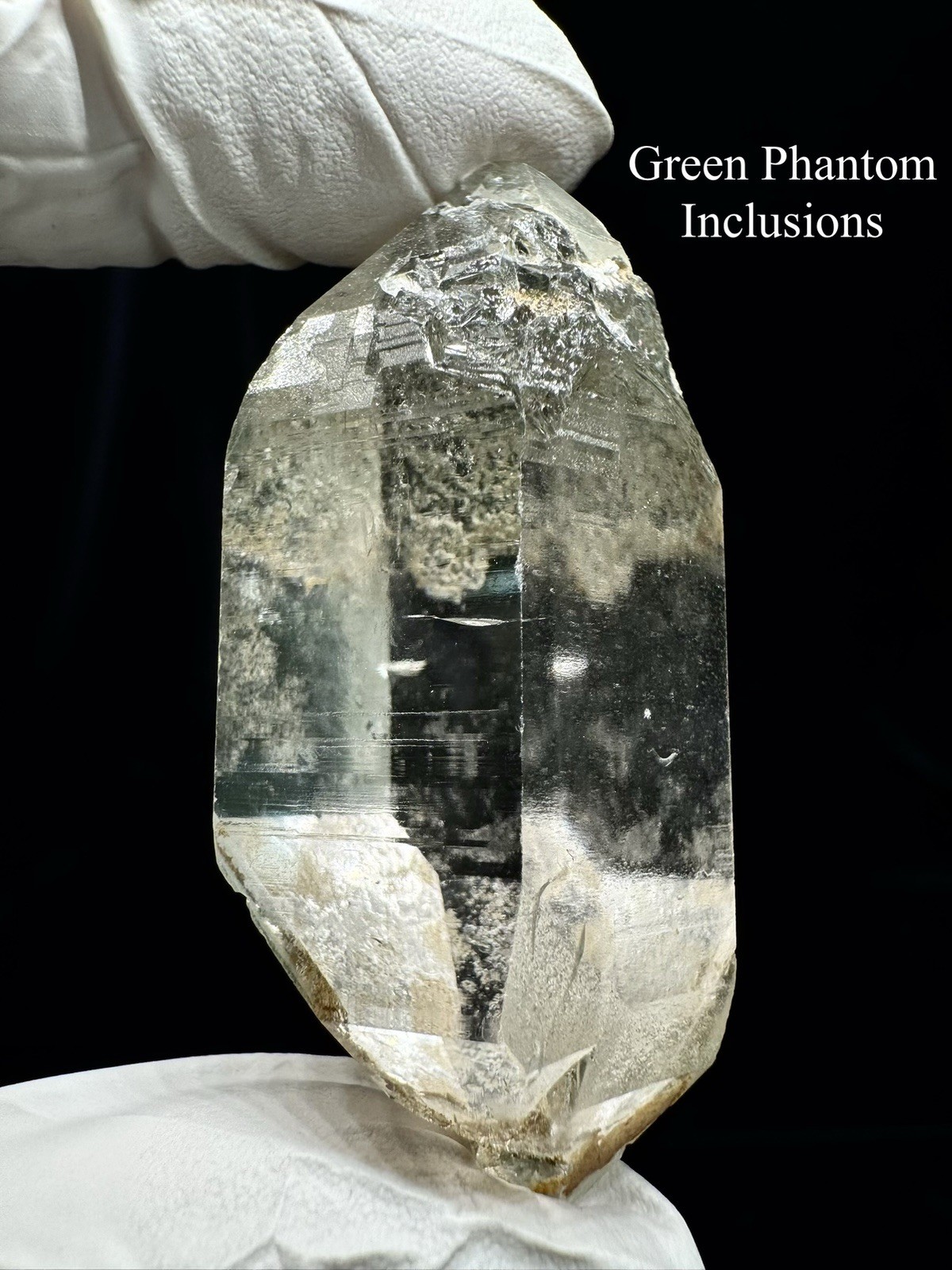 “Emerald Mist” Hashupi Himalayan Quartz Double Terminated Green Phantom Crystal