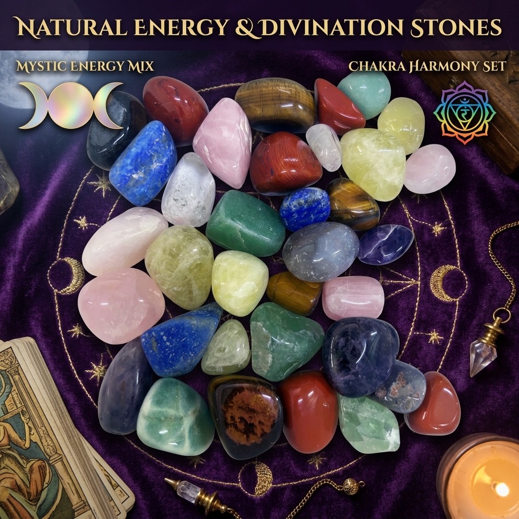 5 Pcs Bulk Vibrant Tumbled Crystal Collection – Spiritual Energy Healing Stones