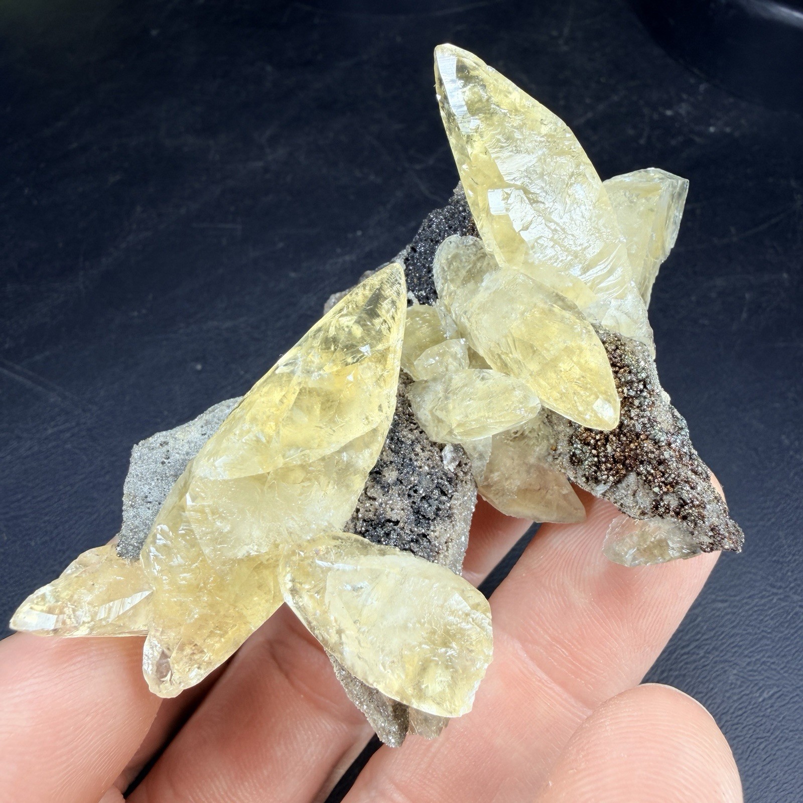 Golden Calcite Chalcopyrite Dolomite Crystal Combo / Sweetwater Mine *Video*