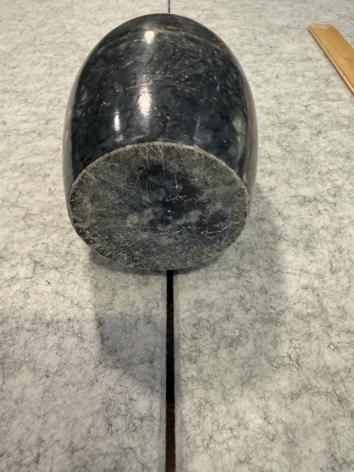 Large Polished Stone Egg Labradorite Green Blue Flash Marble 6in Display Sphere