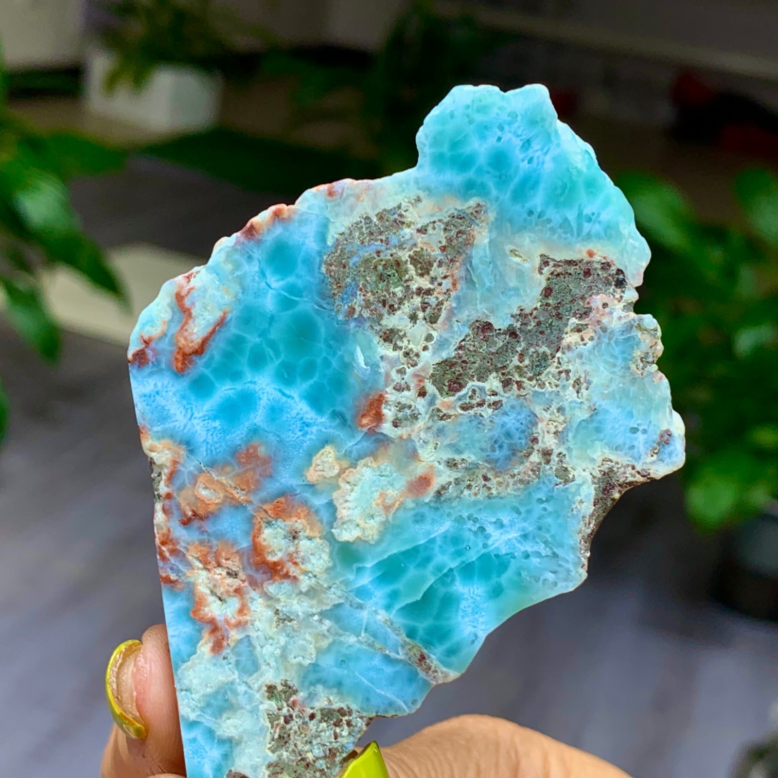 62G Natural larimar/hemimorphite Gorgeous rough raw Crystal Mineral Specimen