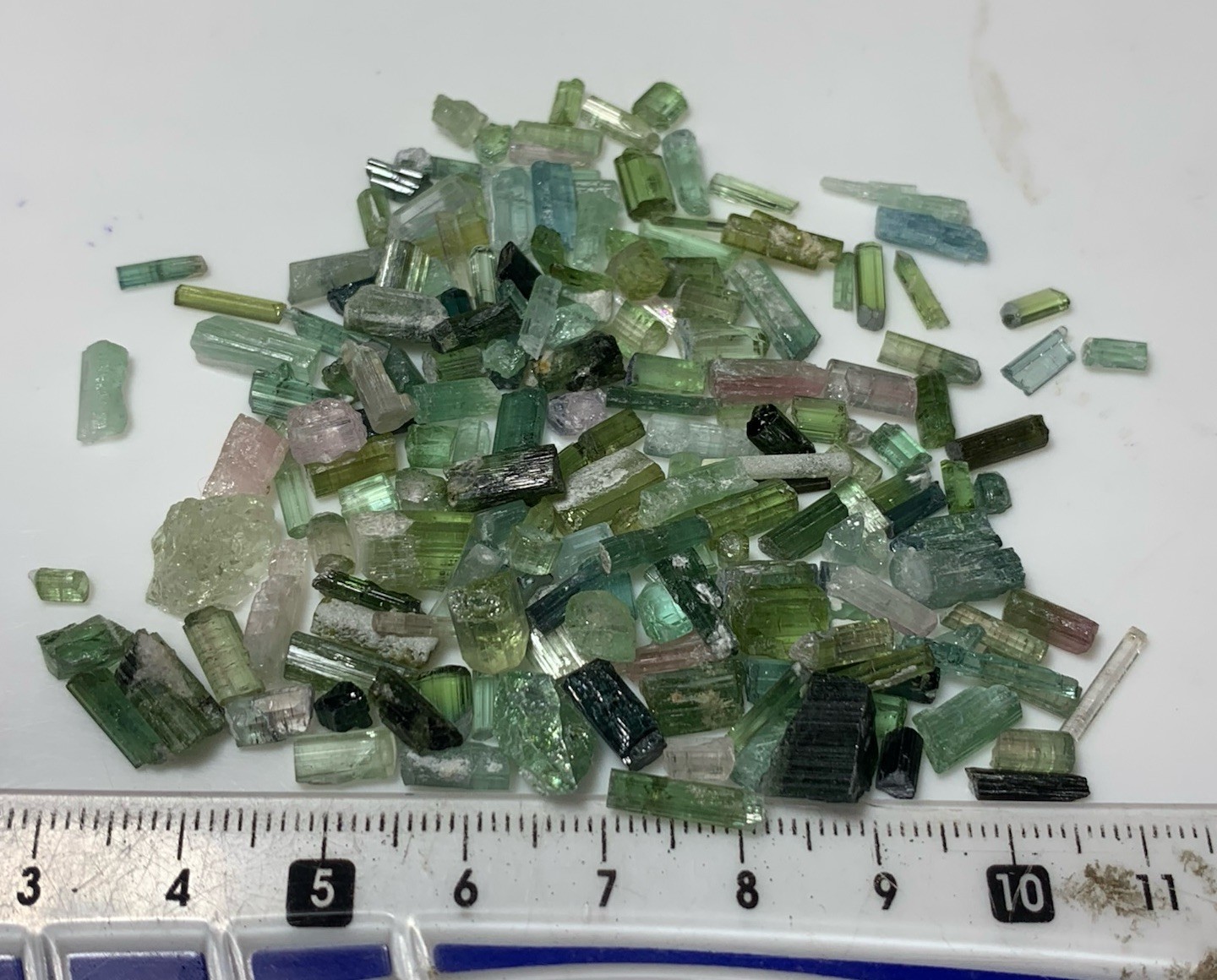 117Ct Beautiful Natural Mix Color Tourmaline Crystal From Afghanistan