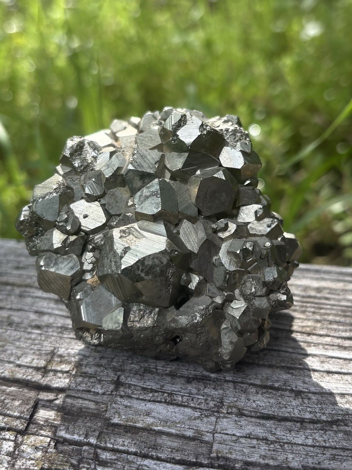 Large Pyrite Cubes Cluster- Natural 2.8” Raw Cubic Pyrite Crystals Cluster Peru