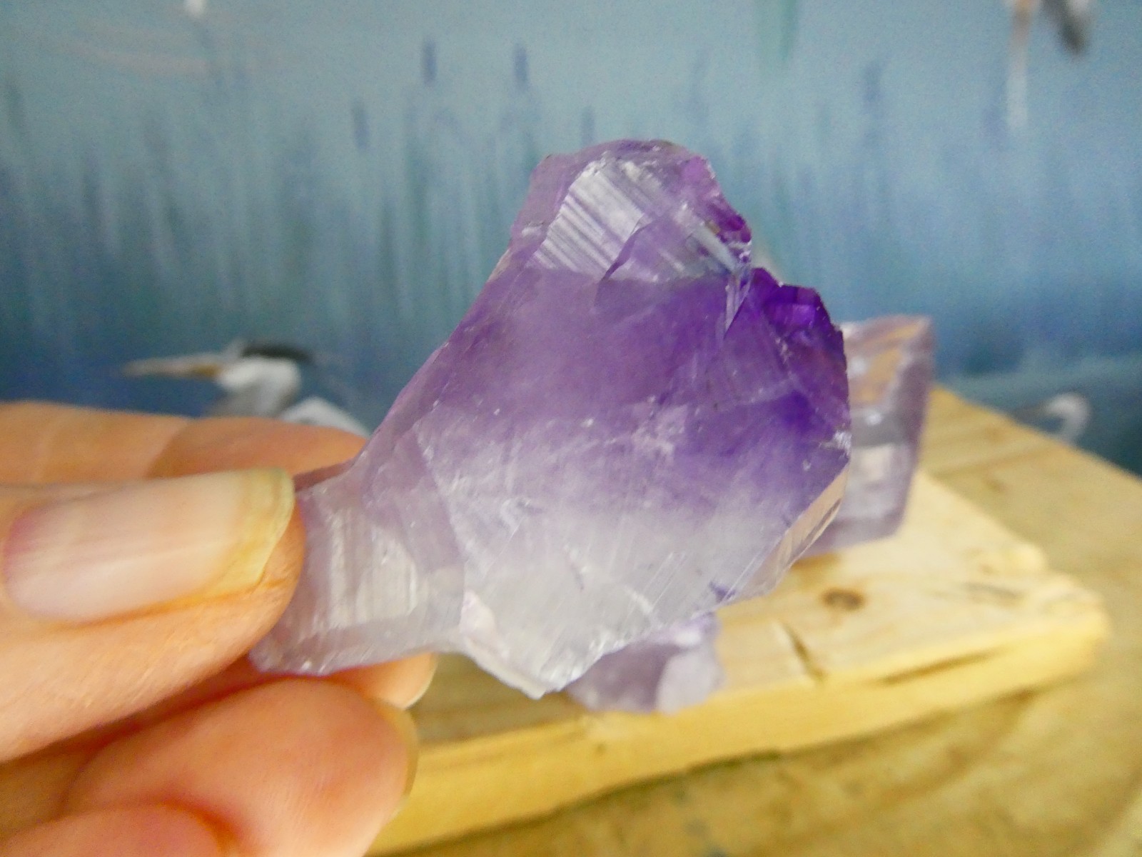 3 Amethyst Crystal Large Chunky Tips Points Weight 160g Approx 27mm – 65mm