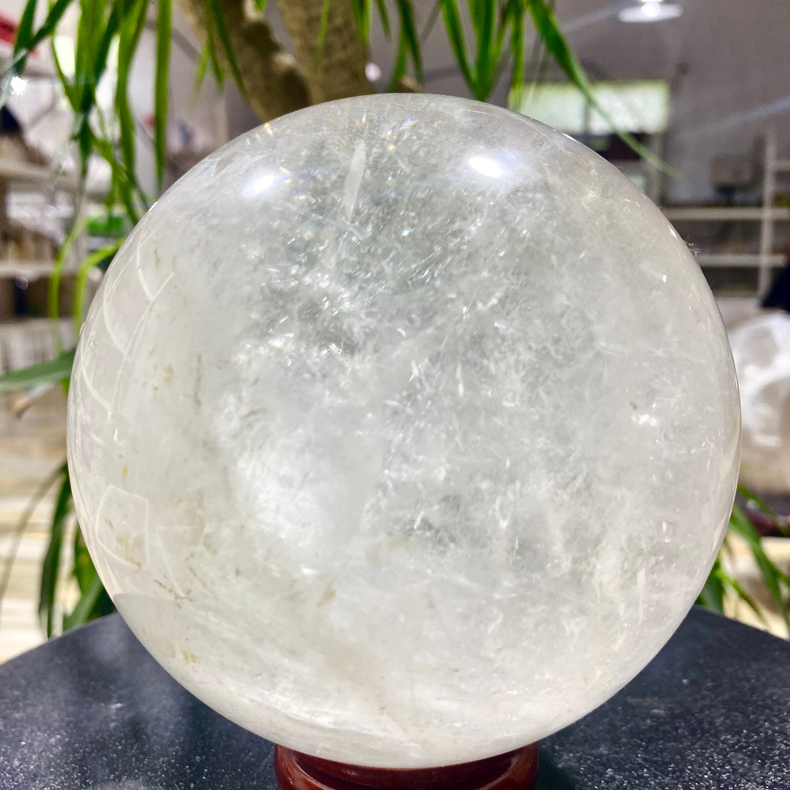 5.29LB white crystal transparent quartz crystal ball Reiki repair