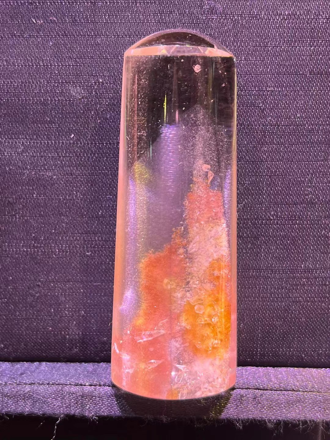 70*26mm A+++ Natural pink phantom Quartz carved Crystal Energy Pendant