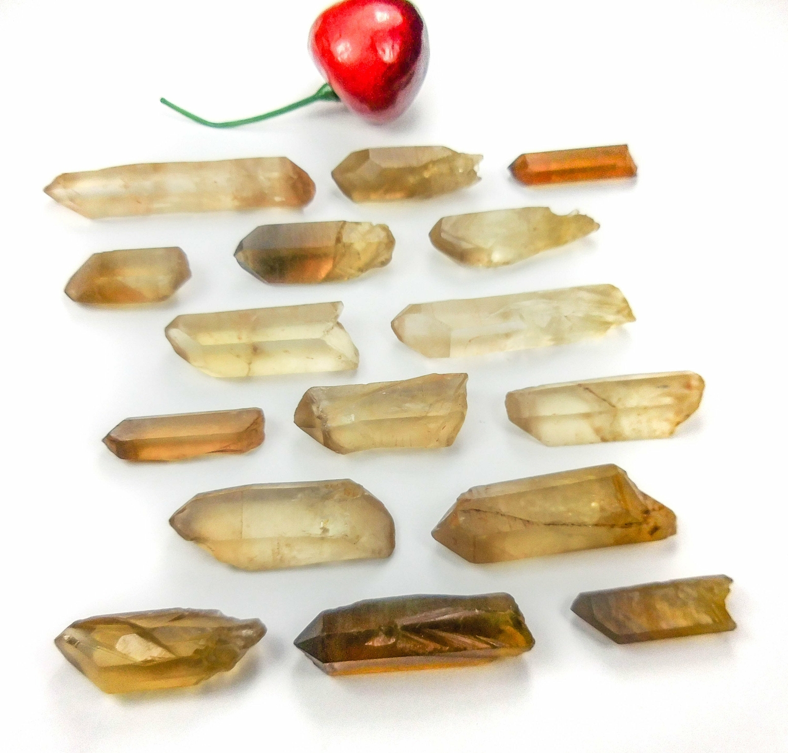 Natural Untreated Citrine Crystal Point (3 pcs ) from Congo Raw Stones