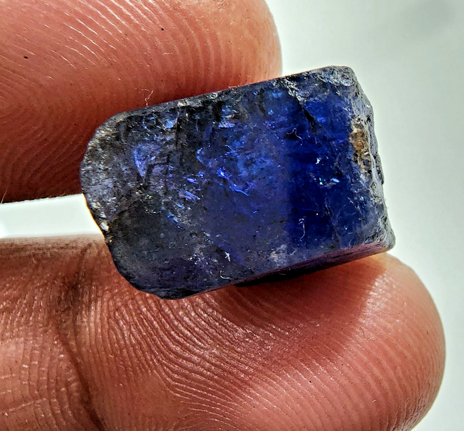 30.85ct Natural Tanzanite Raw Rough Cut Crystal Blue Violet Gemstone Piece