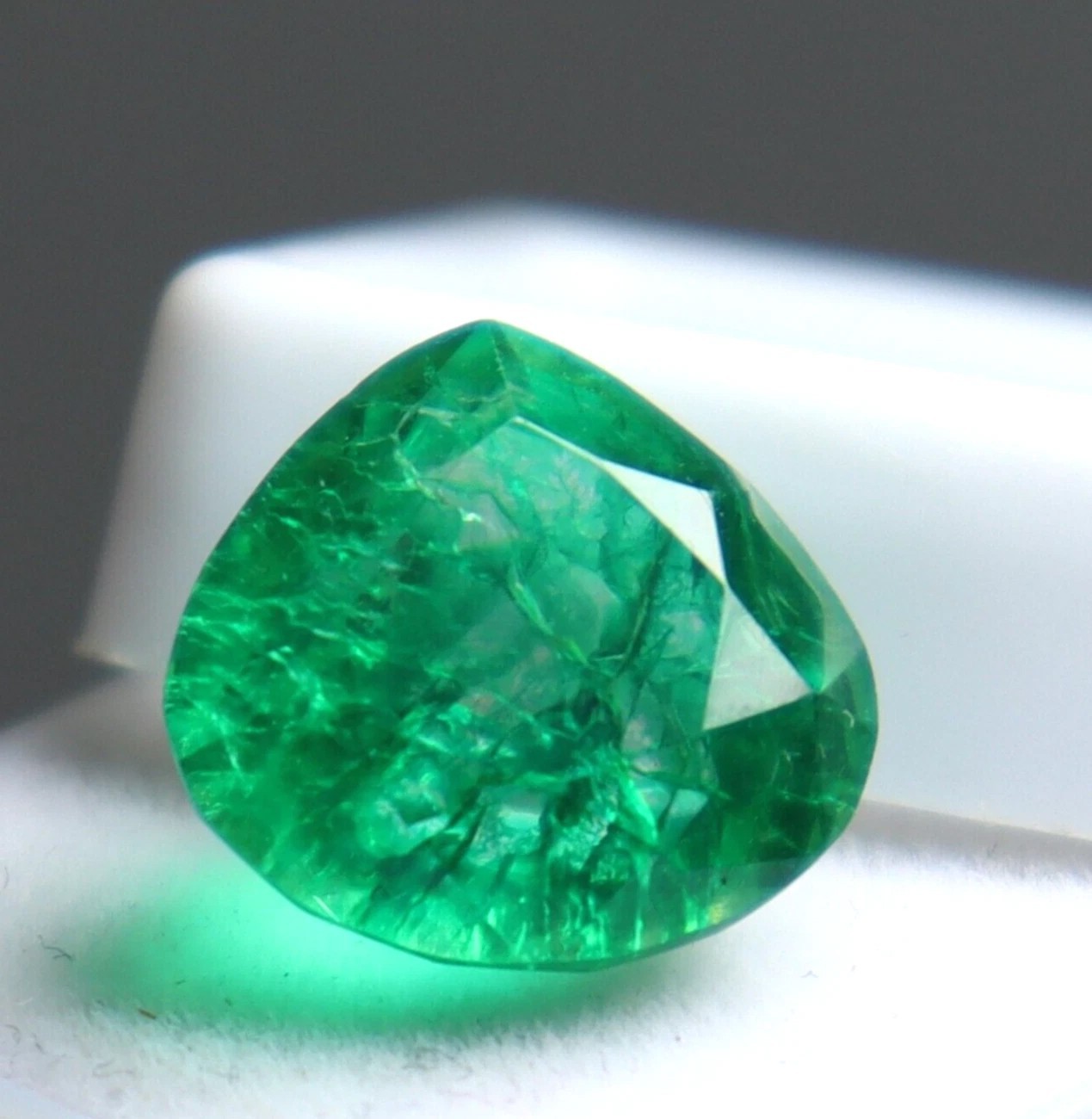Pear Cut Green COLOMBIAN Emerald CERTIFIED Natural Best Loose Gemstone 9 Ct