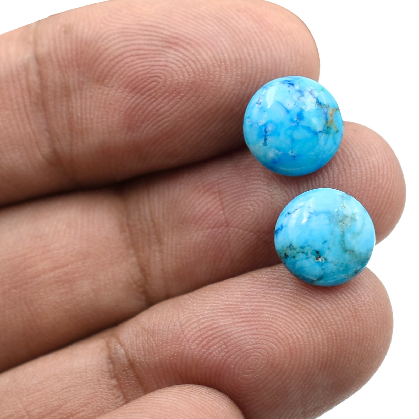 Natural Turquoise Trillion Shape Plain Smooth Loose Gemstone For Jewelry Making